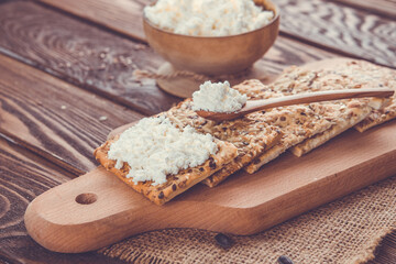 Healthy biscuits with grains and seeds