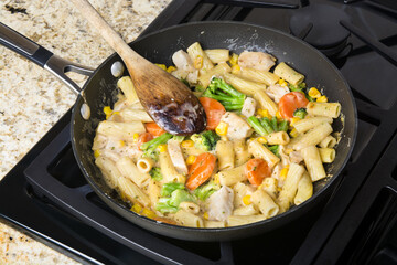 Chicken and vegetable pasta