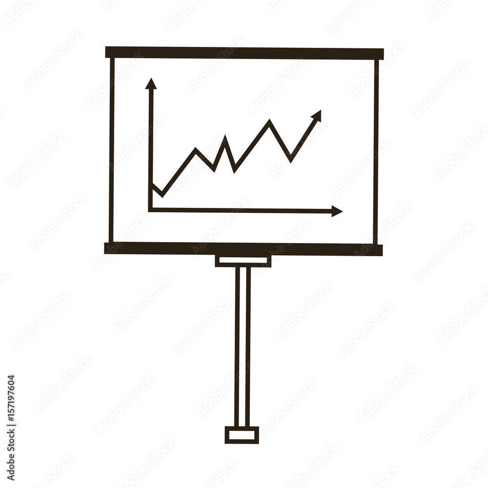 Poster board chart graph statistics presentation business vector illustration