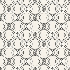 Abstract concept vector monochrome geometric pattern. Black and white minimal background. Creative illustration template. Seamless stylish texture. For wallpaper, surface, web design, textile, decor.