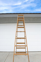 Ladder in front of house