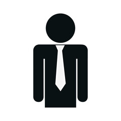 pictogram businessman icon over white background. vector illustration
