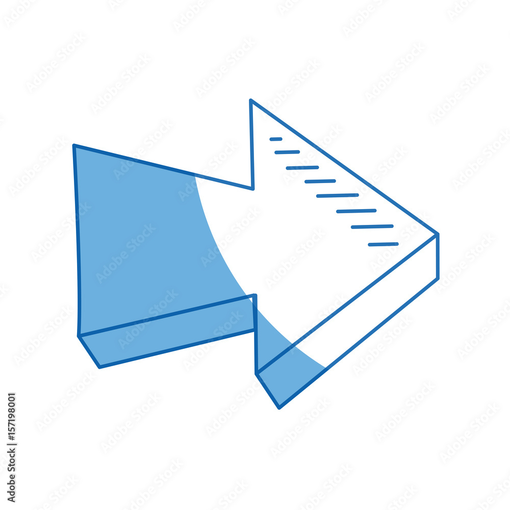 Poster arrow direction orientation web button icon vector illustration
