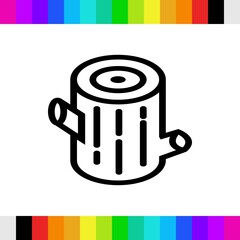 stump icon stock vector illustration flat design