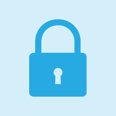 Lock icon. User login or authenticate icon.  Flat design style. 