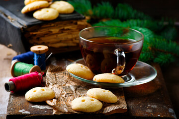 button cookies..style rustic