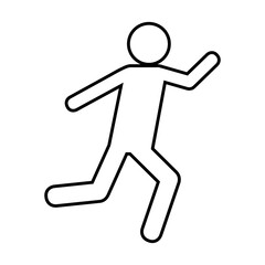 pictogram man running icon over white background. vector illustration