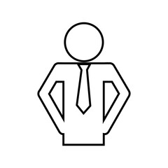 pictogram businessman icon over white background. vector illustration