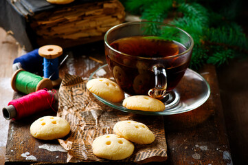 button cookies..style rustic