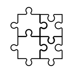 Obraz premium jigsaw puzzles icon over white background. vector illustration