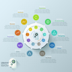 Modern infographics options banner with