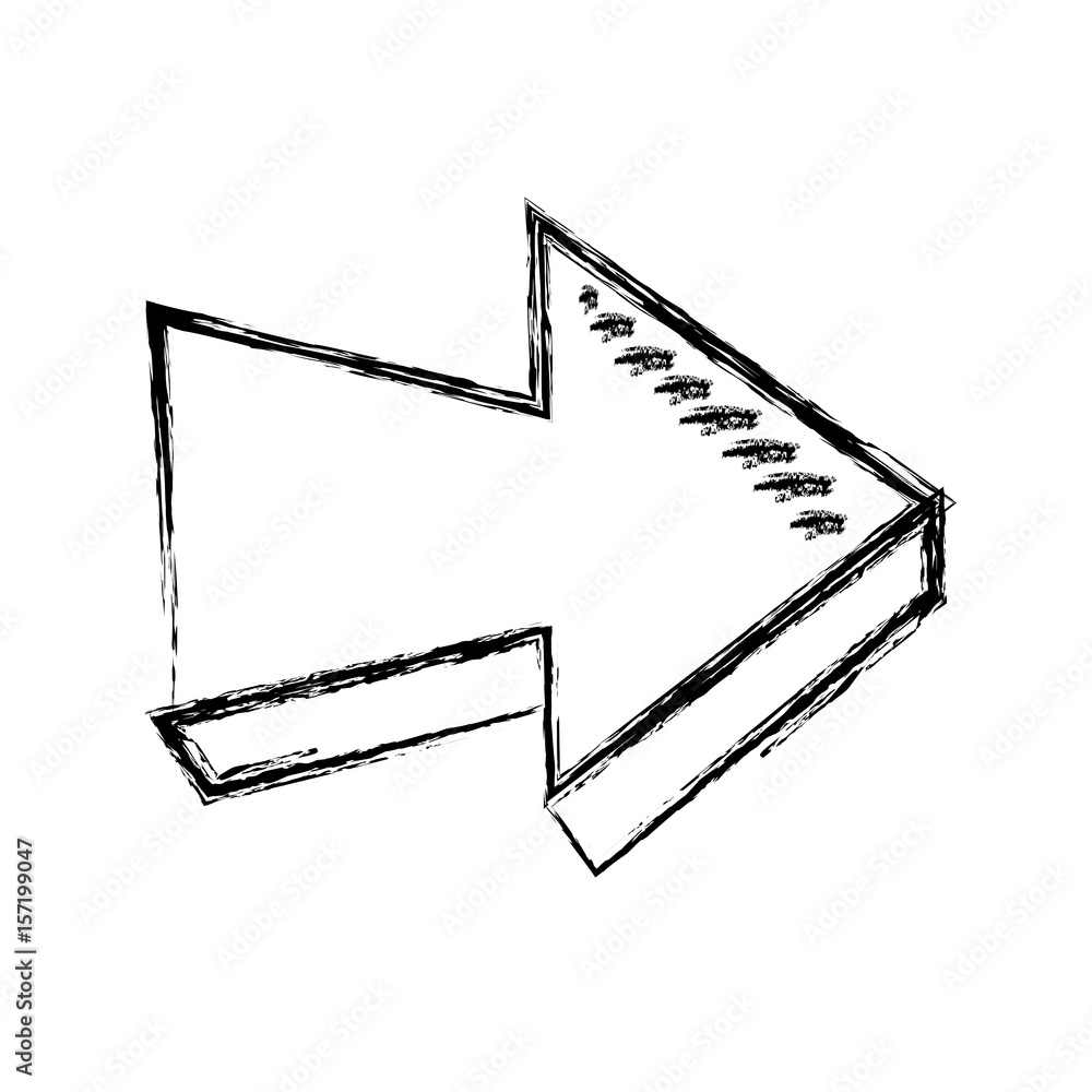 Aufkleber arrow direction orientation web button icon vector illustration