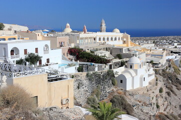 Fira on Santorini Island. The Cyclades, Greece.