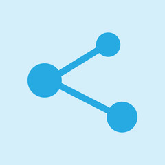 Share  sign icon. Vector of flat design style.