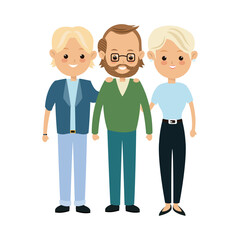 family parent and grandparents together character vector illustration