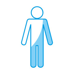 pictogram man icon over white background. vector illustration