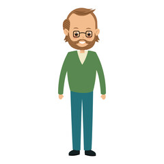cartoon man male parent family adult member vector illustration