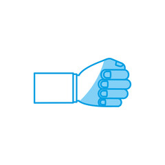 human hand icon over white background. vector illustration