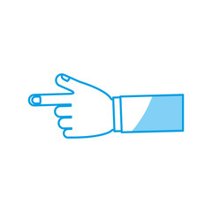 human hand icon over white background. vector illustration