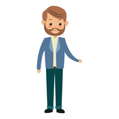 cartoon man male parent family adult member vector illustration