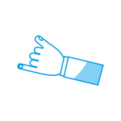 human hand icon over white background. vector illustration