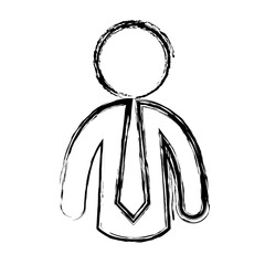 pictogram businessman icon over white background. vector illustration