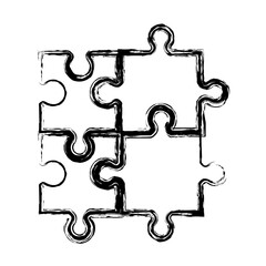 jigsaw puzzles icon over white background. vector illustration