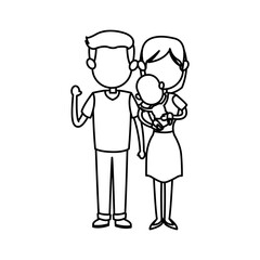 family parent with childrens image vector illustration