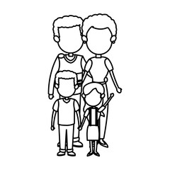 Obraz na płótnie Canvas family together mom dad and childrens vector illustration