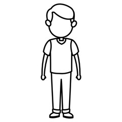 cartoon man male parent family adult member vector illustration