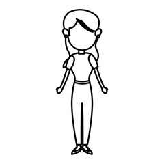 character woman femlae adult parent family member vector illustration