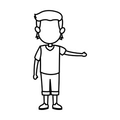 cartoon boy kid son family image vector illustration