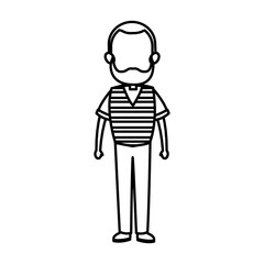 cartoon man male parent family adult member vector illustration