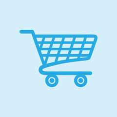 Flat icon of shopping chart. Add a product to the cart.