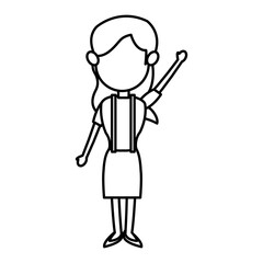 character woman femlae adult parent family member vector illustration