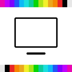 computer monitor icon stock vector illustration flat design