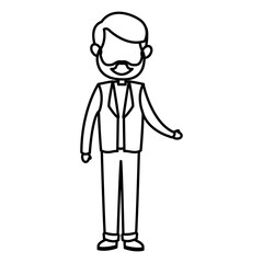 cartoon man male parent family adult member vector illustration
