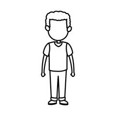 cartoon man male parent family adult member vector illustration