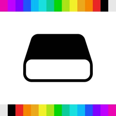 hard drive icon stock vector illustration flat design
