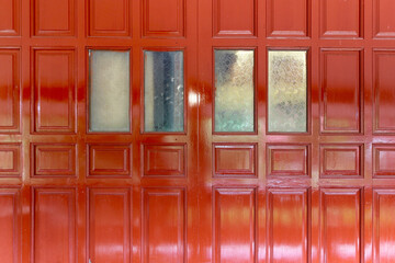 red wooden wall