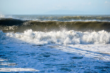 Big waves at Ventura, CA during storm