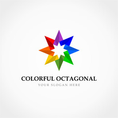 Obraz premium Colorful Octagonal Logo