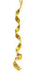 Isolated tape measure with clipping path