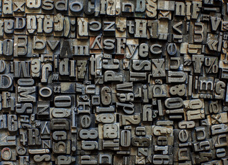metal letters background
