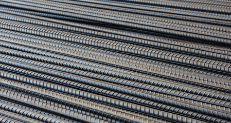 Close up macro shot of construction iron bars © bekirevren