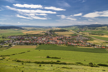 Obraz premium View of Spisske Podgradie from the observation point of the Spis castle