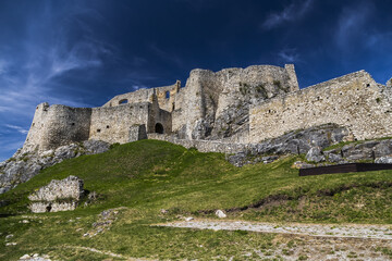 Fototapeta na wymiar white stone castle in Slovakia