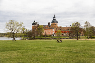 Fototapeta na wymiar Gripsholm is a castle in Mariefred