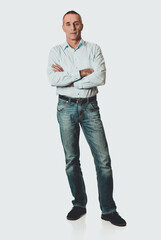 Naklejka premium Handsome man with folded arms