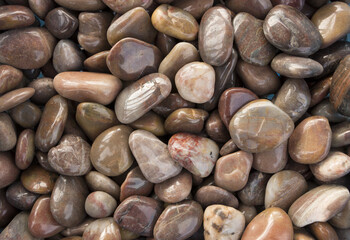Marble, granite pebbles for landscape design and home decoration, texture